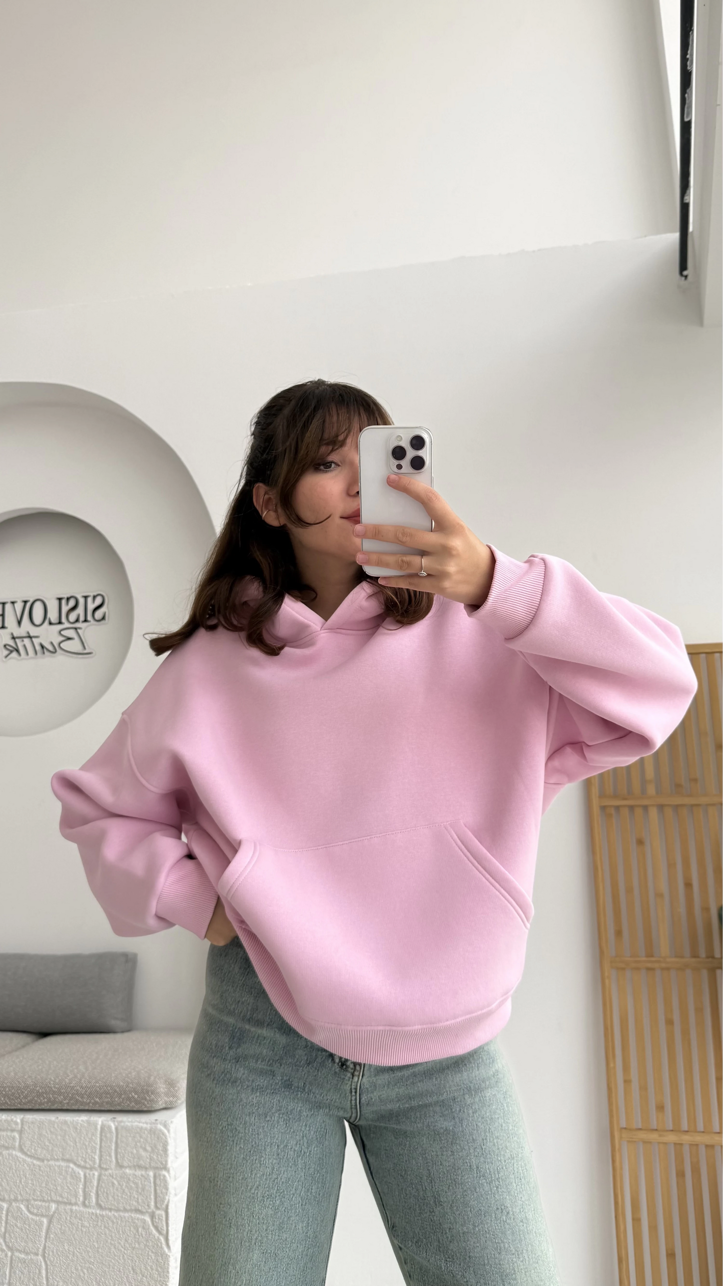 Pink oversize hoodie