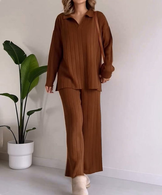 Needle Polo V Neck CO SET