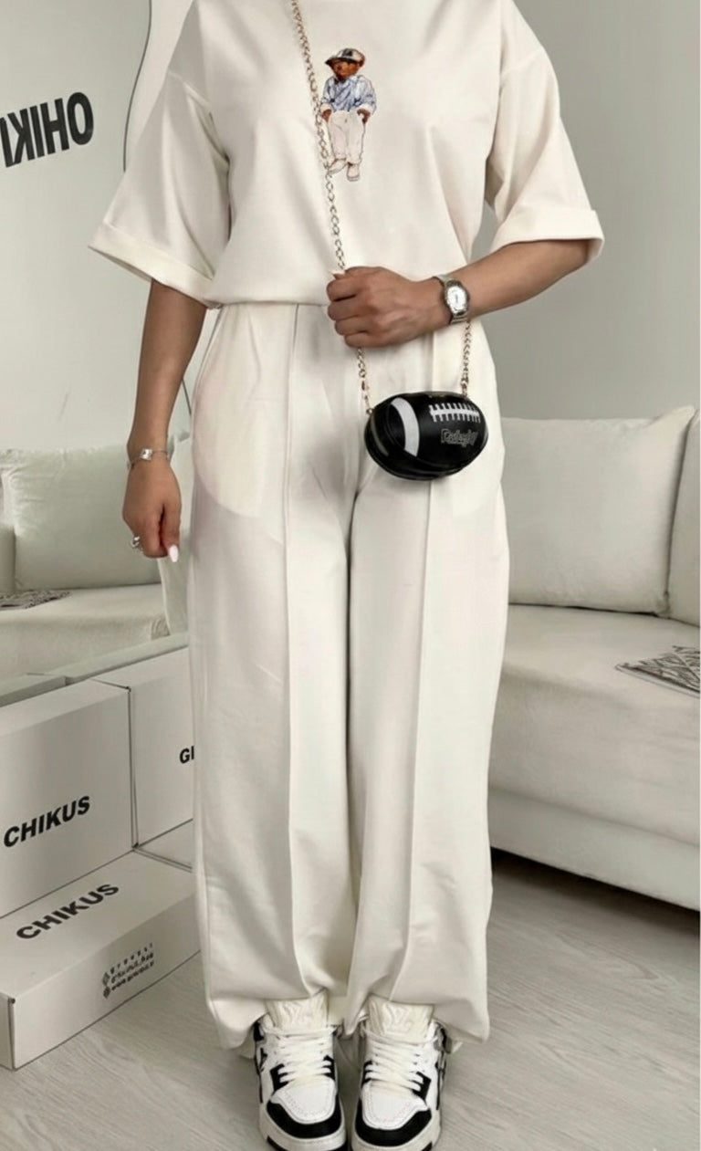 Chikus Premium Teddy Bear Oversized Co-ord Set