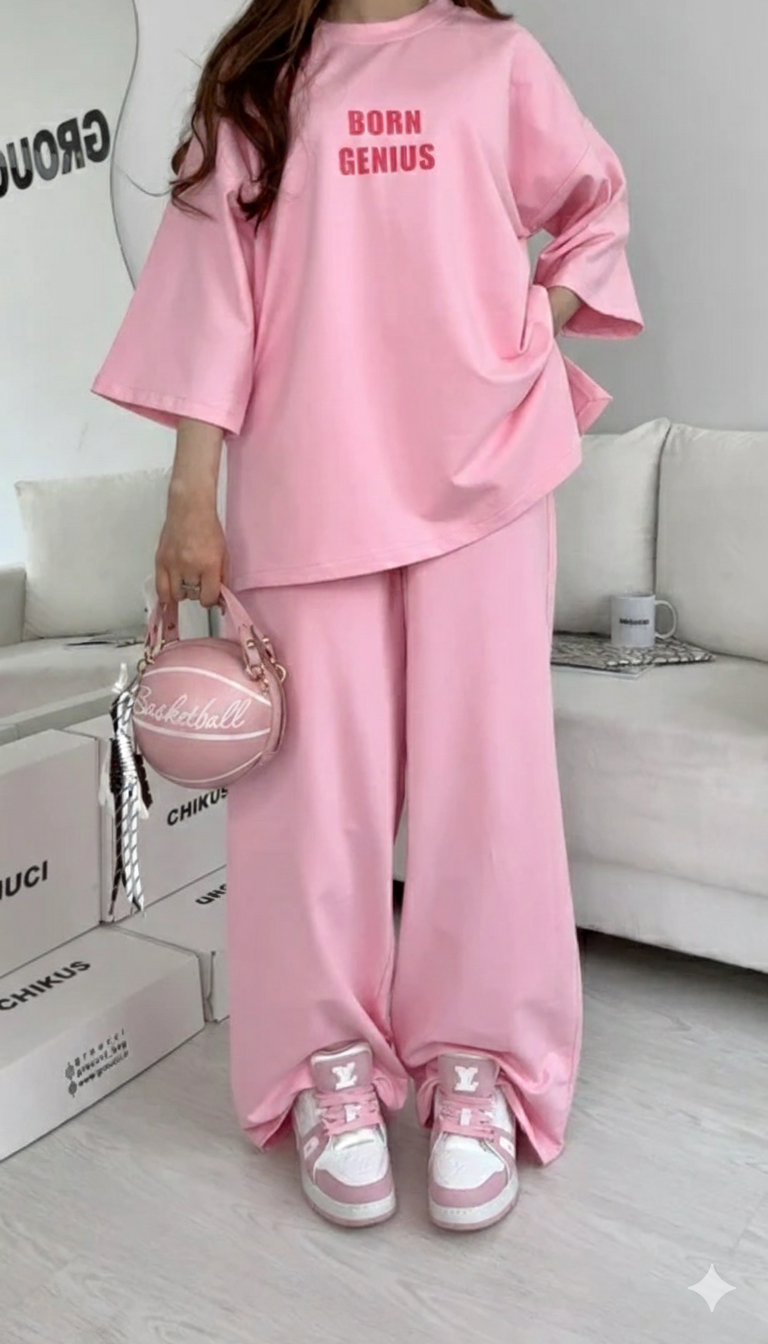 Chikus Born Genius Signature Drop-Shoulder Set