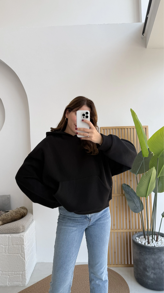 Black Over Sized Hoodie