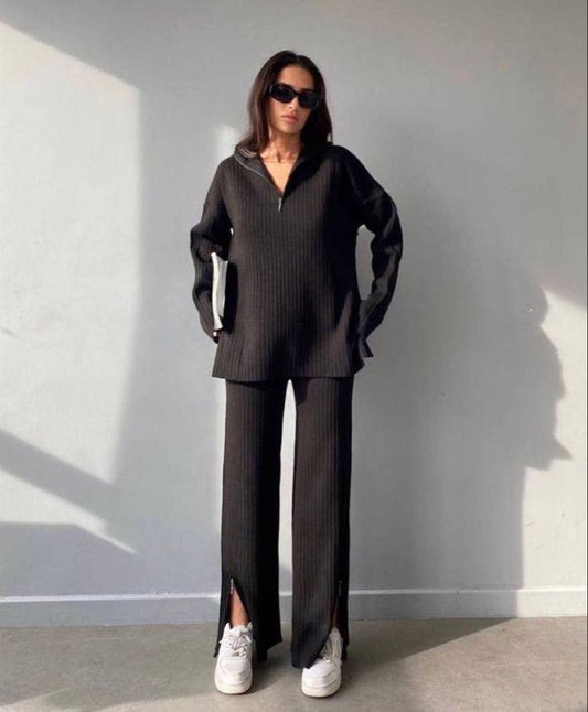 2 piece niddle drop zipper style