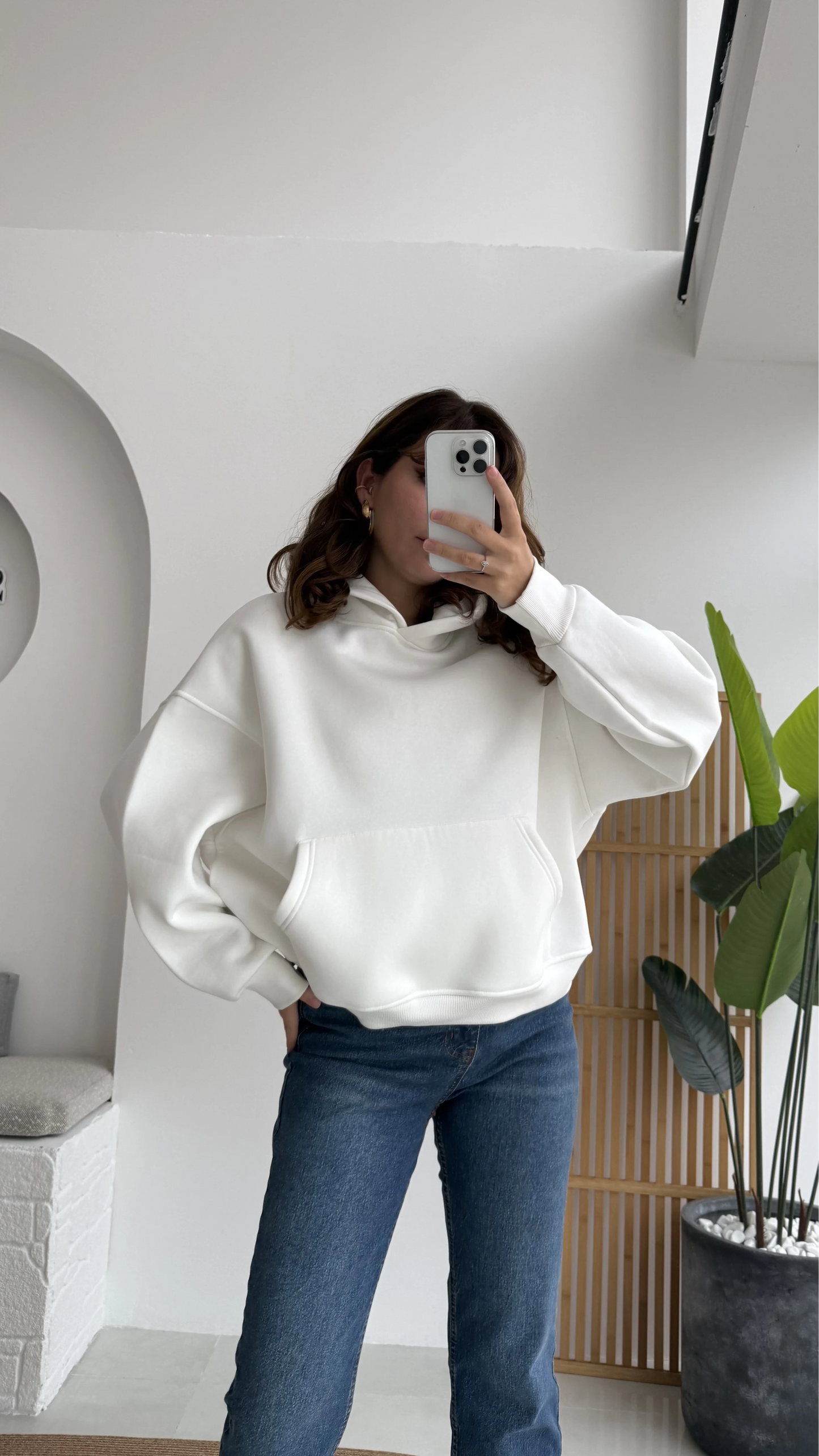 White Oversize hoodie