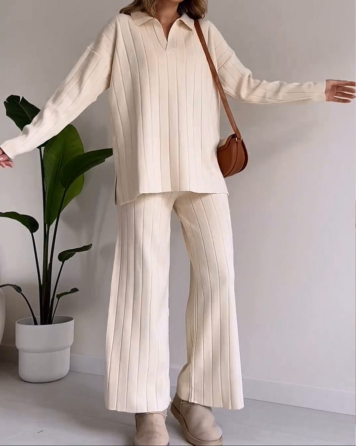 Needle Polo V Neck CO SET