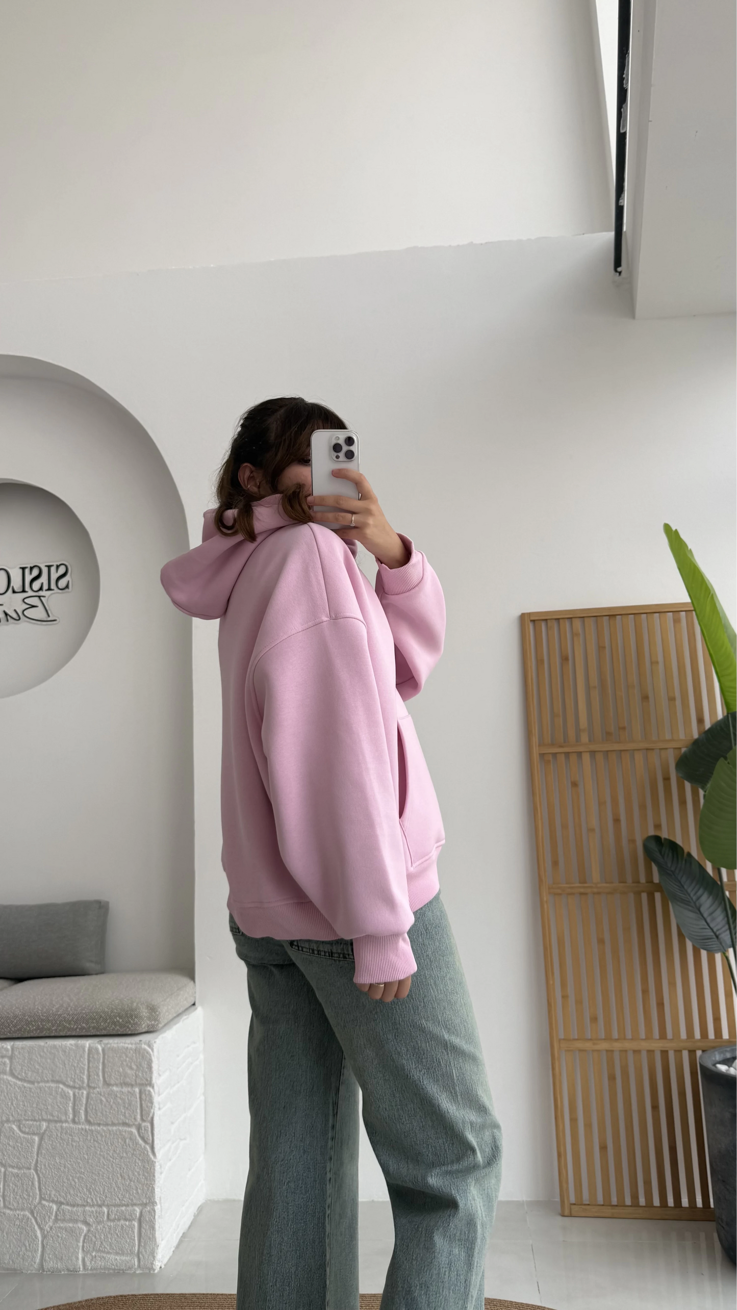 Pink oversize hoodie