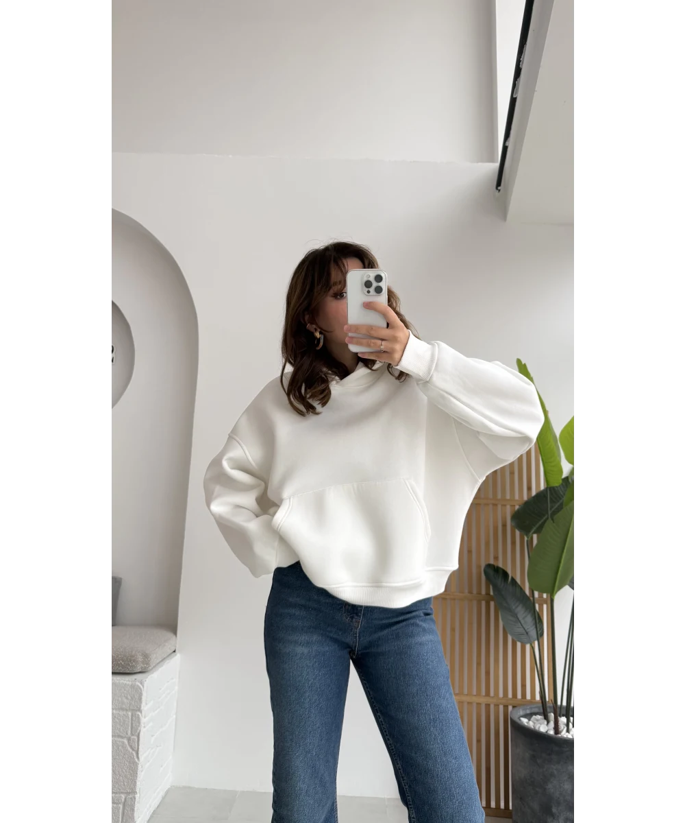 White Oversize hoodie