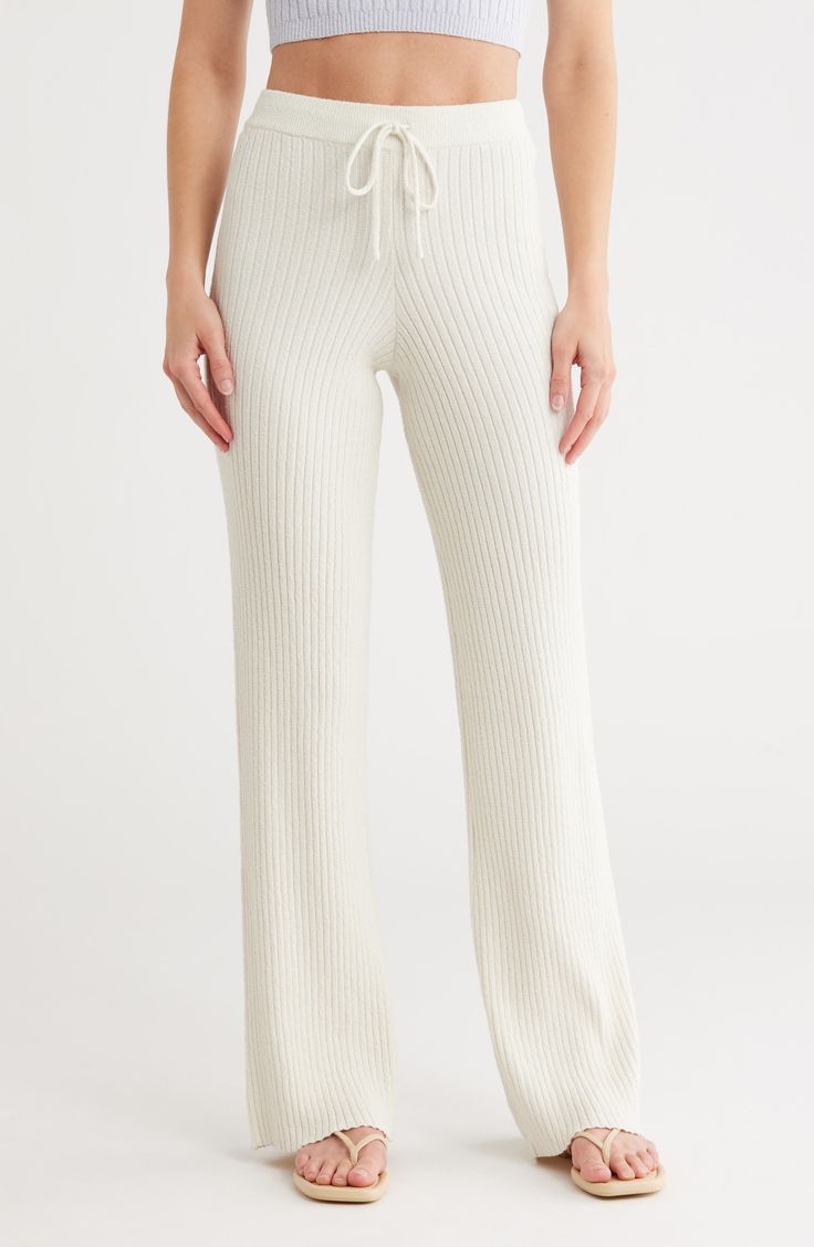 Ribbed flapper trouser