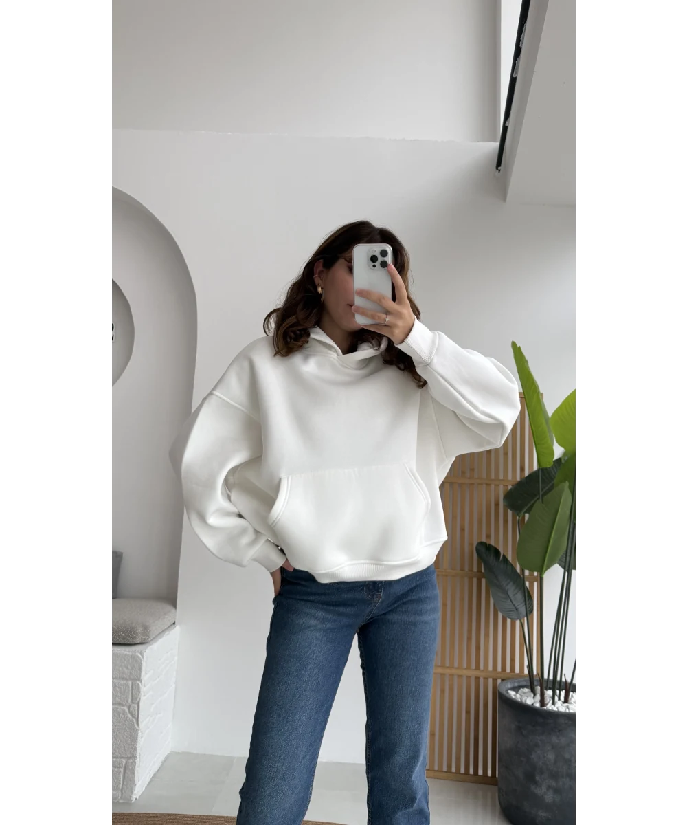 White Oversize hoodie